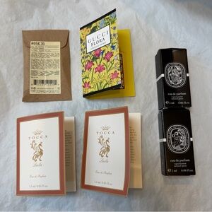 PERFUME Samples Bundle of 6- DIPTYQUE/GUCCI/TOCCA/LE LABO